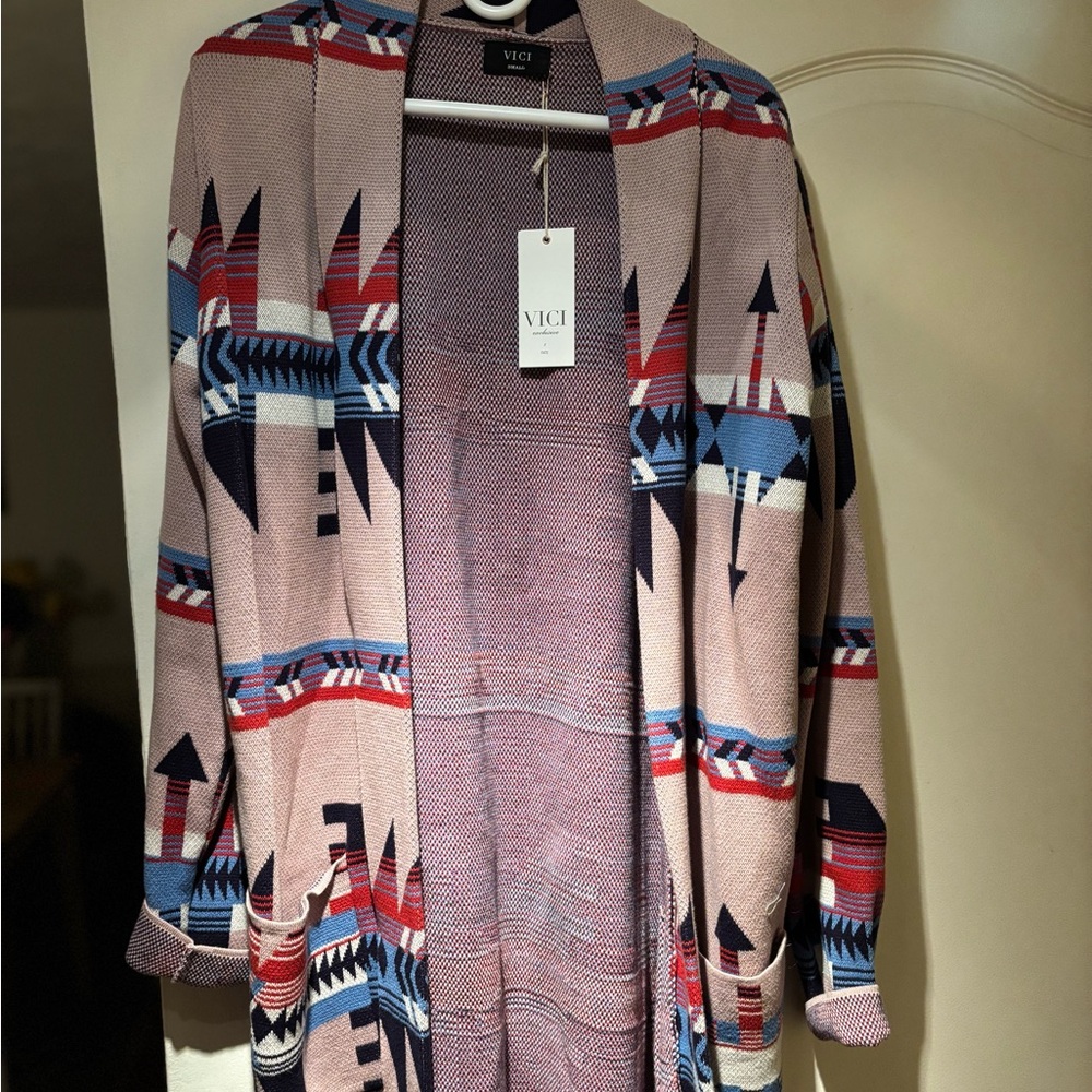 VICI Aztec Patterned Cardigan